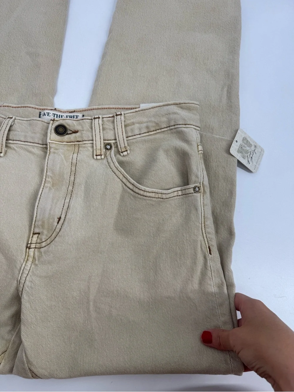 NWT Free People We The Free People Risk Taker High Rise Straight Leg Jeans 2